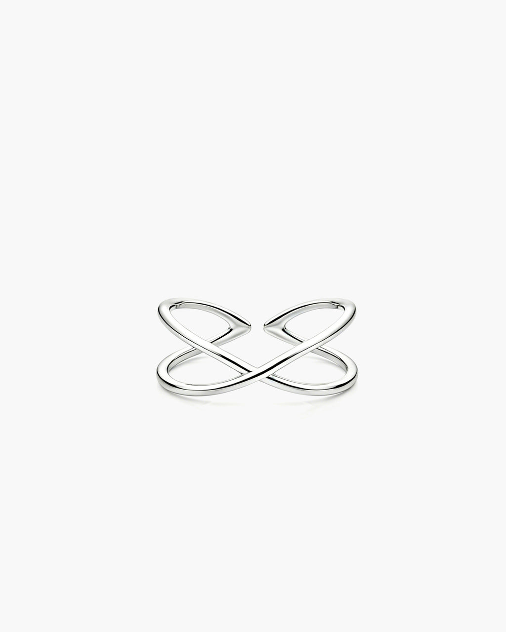 Flow Cross Band - Sterling Silver 