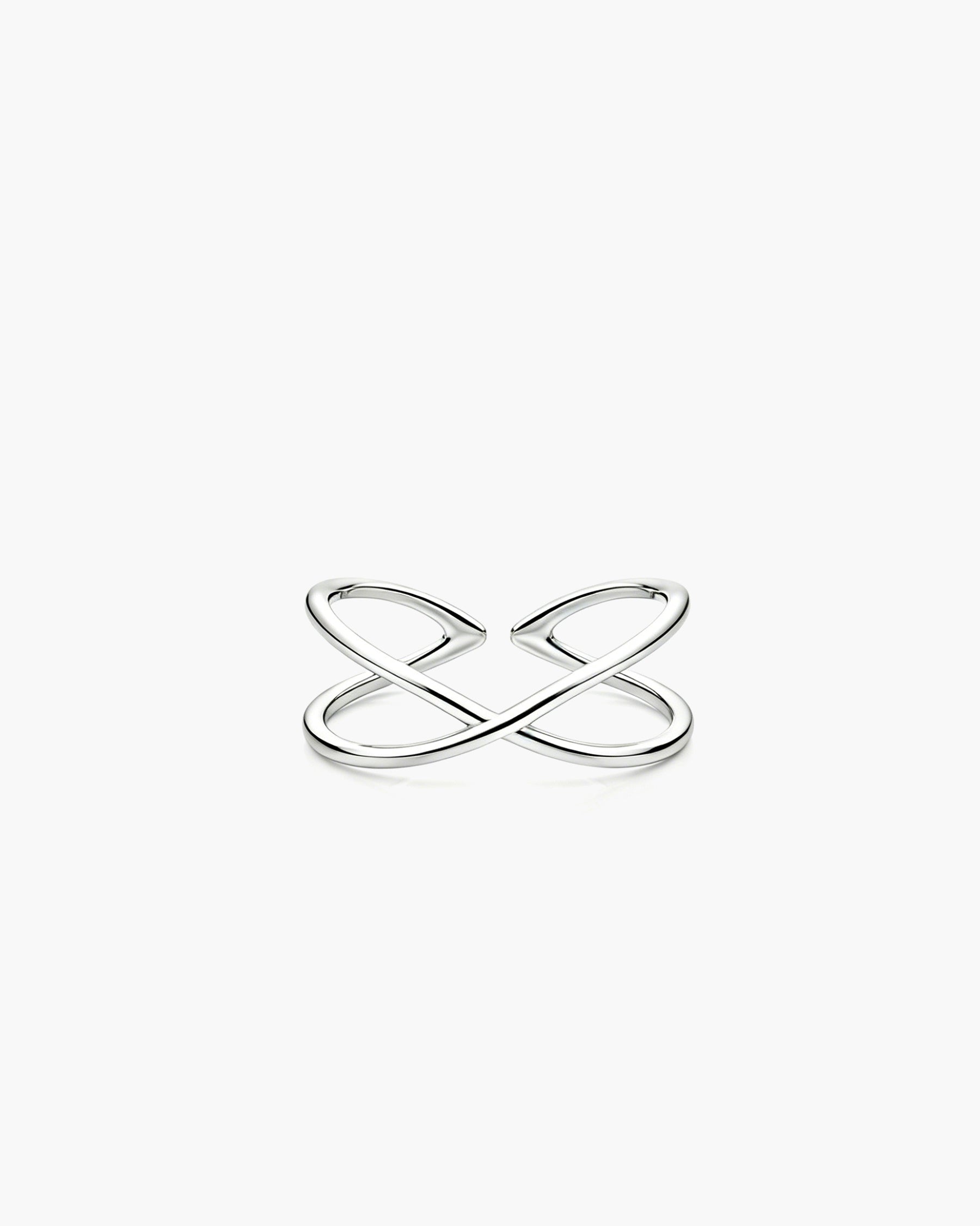 Flow Cross Band - Sterling Silver 