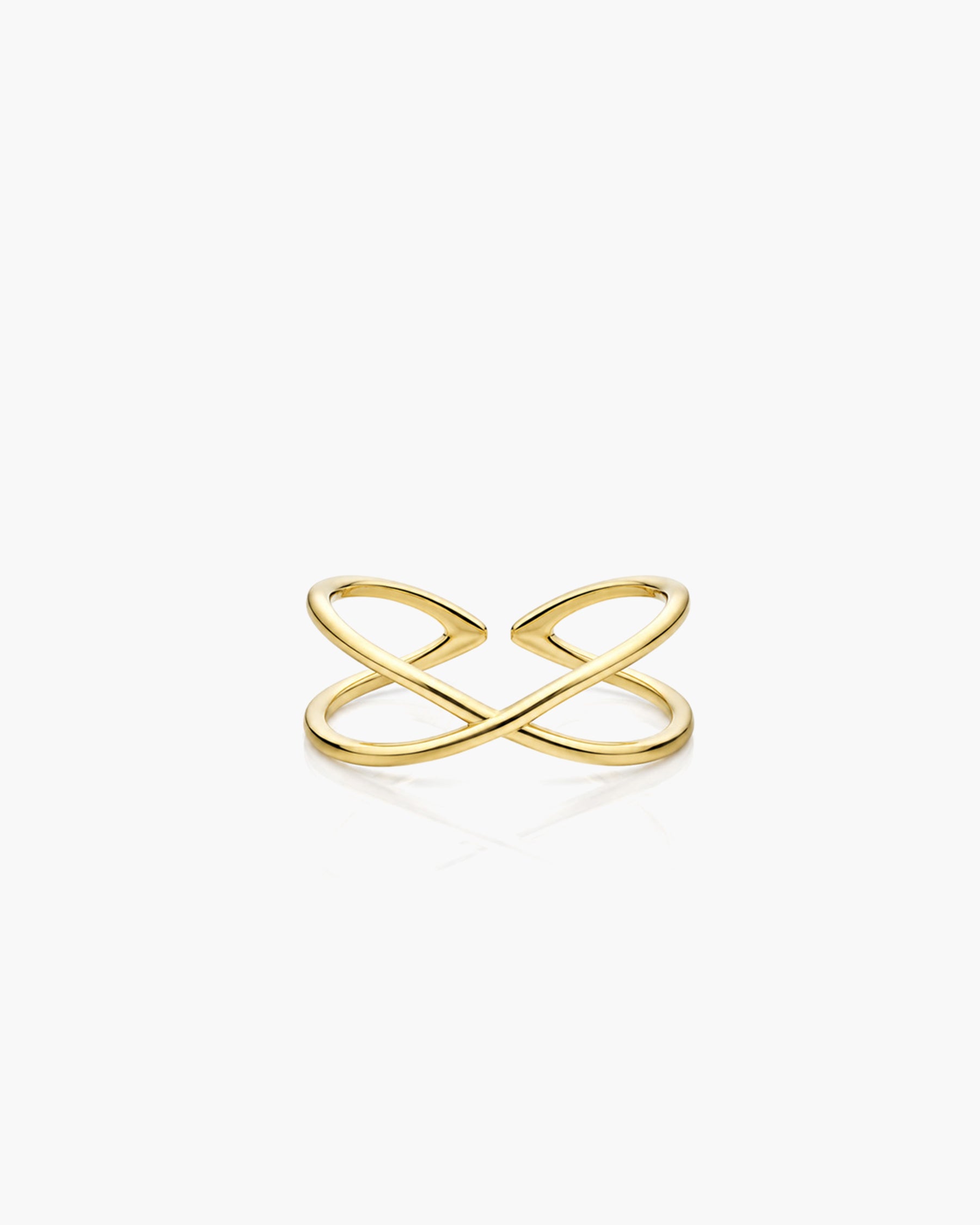 Flow Cross Band - 18K Gold Vermeil