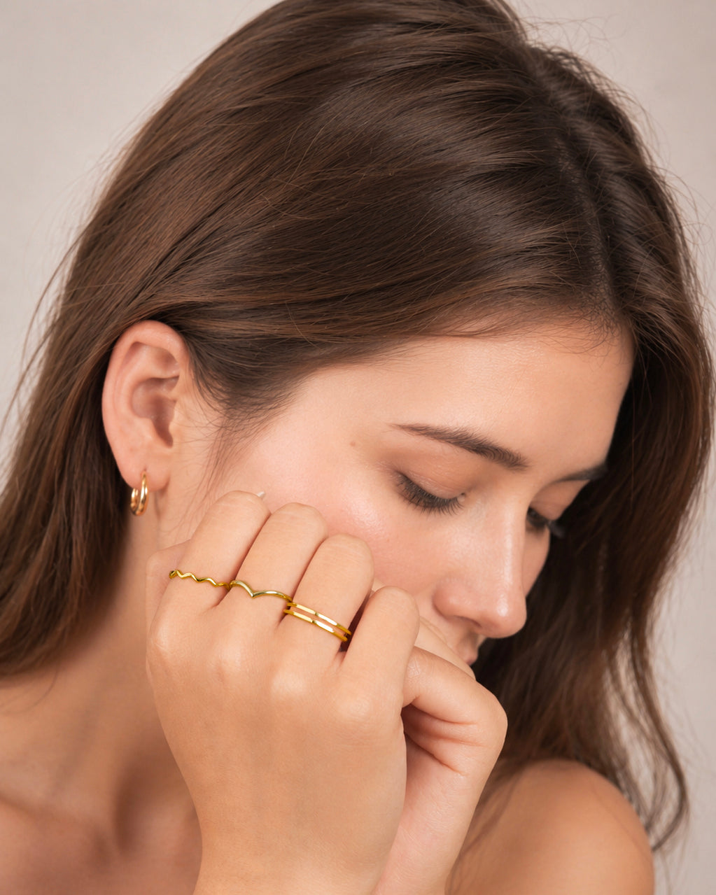 Wave Line Band - Sterling Silver Lifestyle