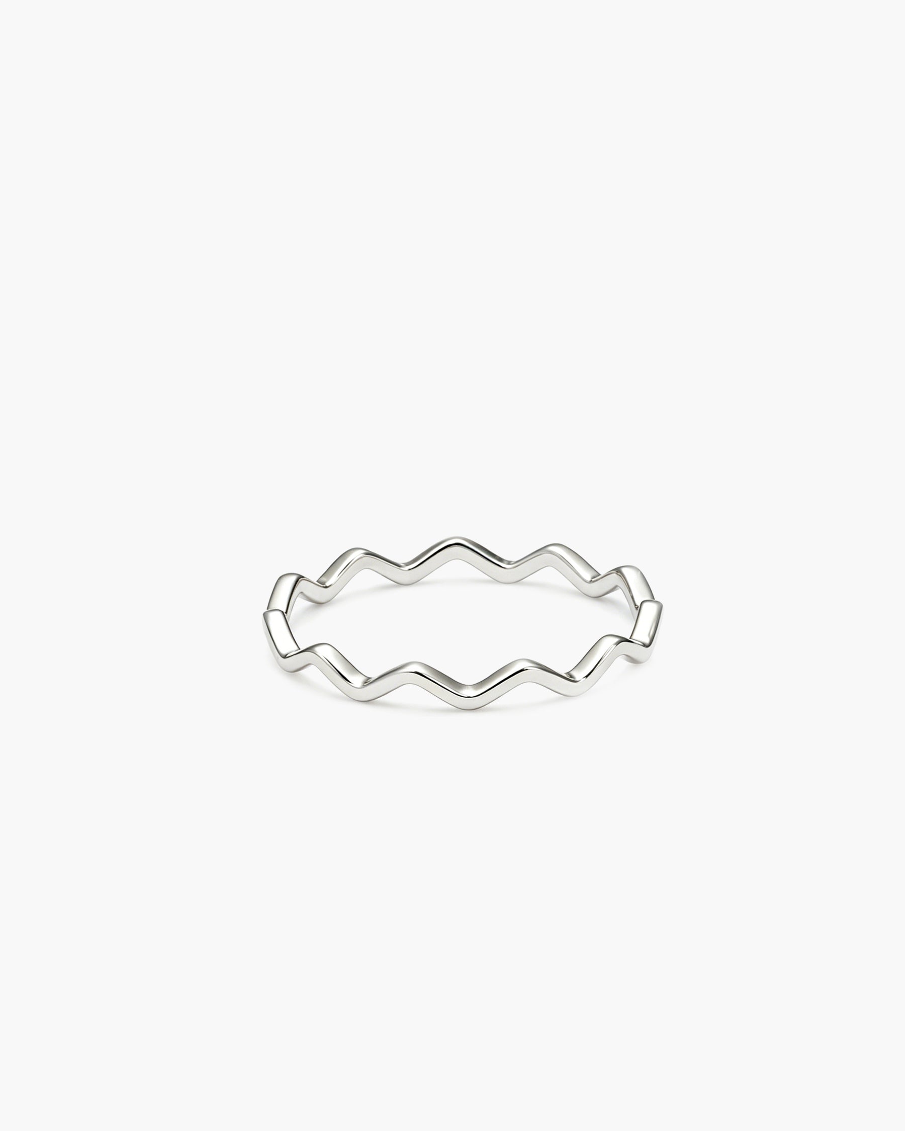 Wave Line Band - Sterling Silver