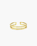 Angle Duo Ring - 18K Gold Vermeil