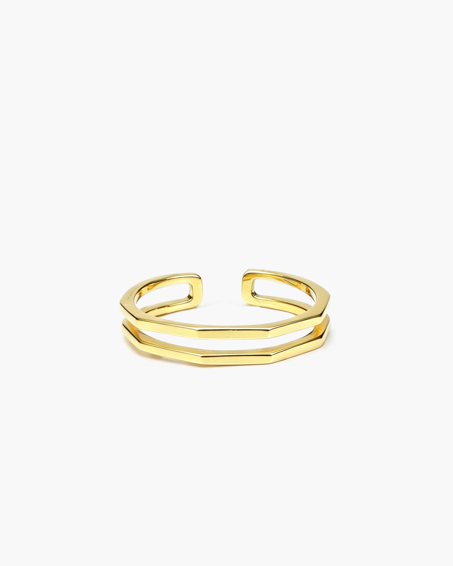 Angle Duo Ring - 18K Gold Vermeil
