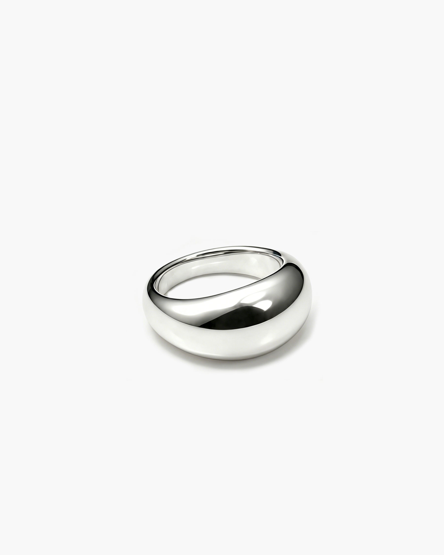 Luma Bold Ring - Sterling Silver Side Profile