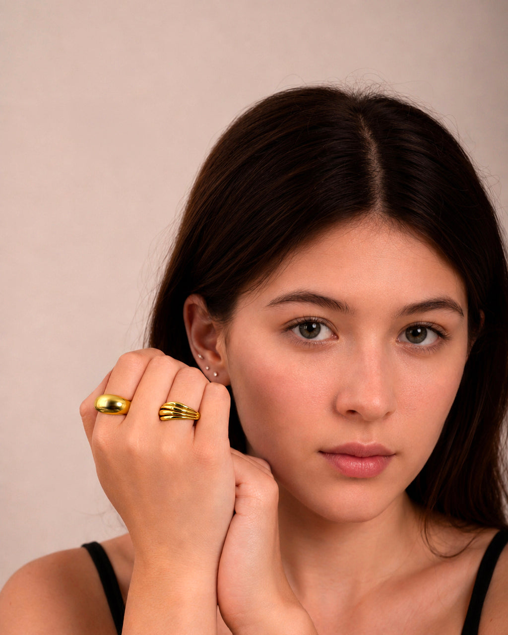 Luma Layer Ring - 18K Gold Vermeil Lifestyle