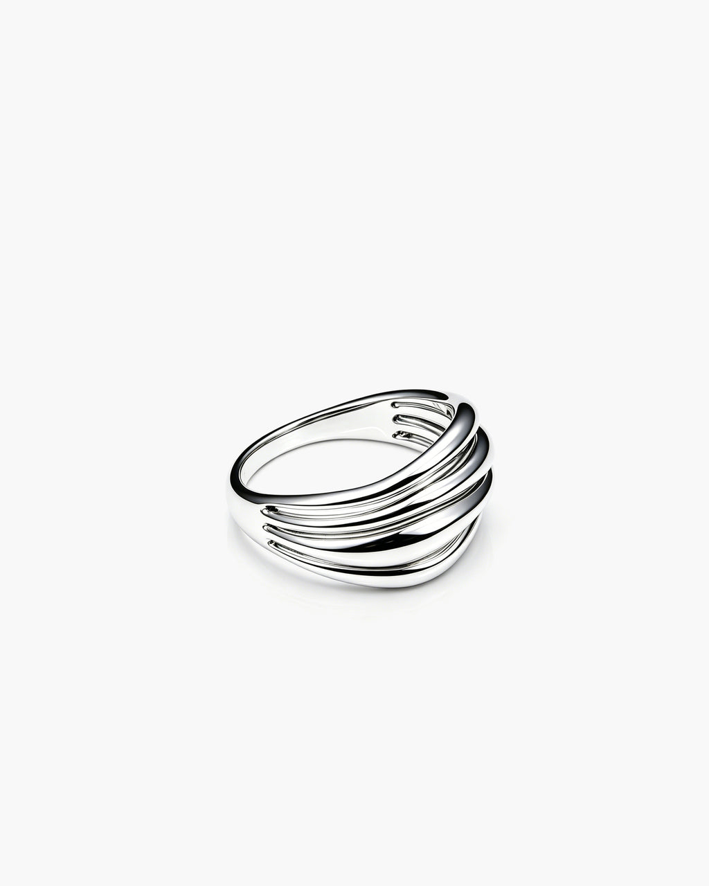 Luma Layer Ring - Sterling Silver Side Profile