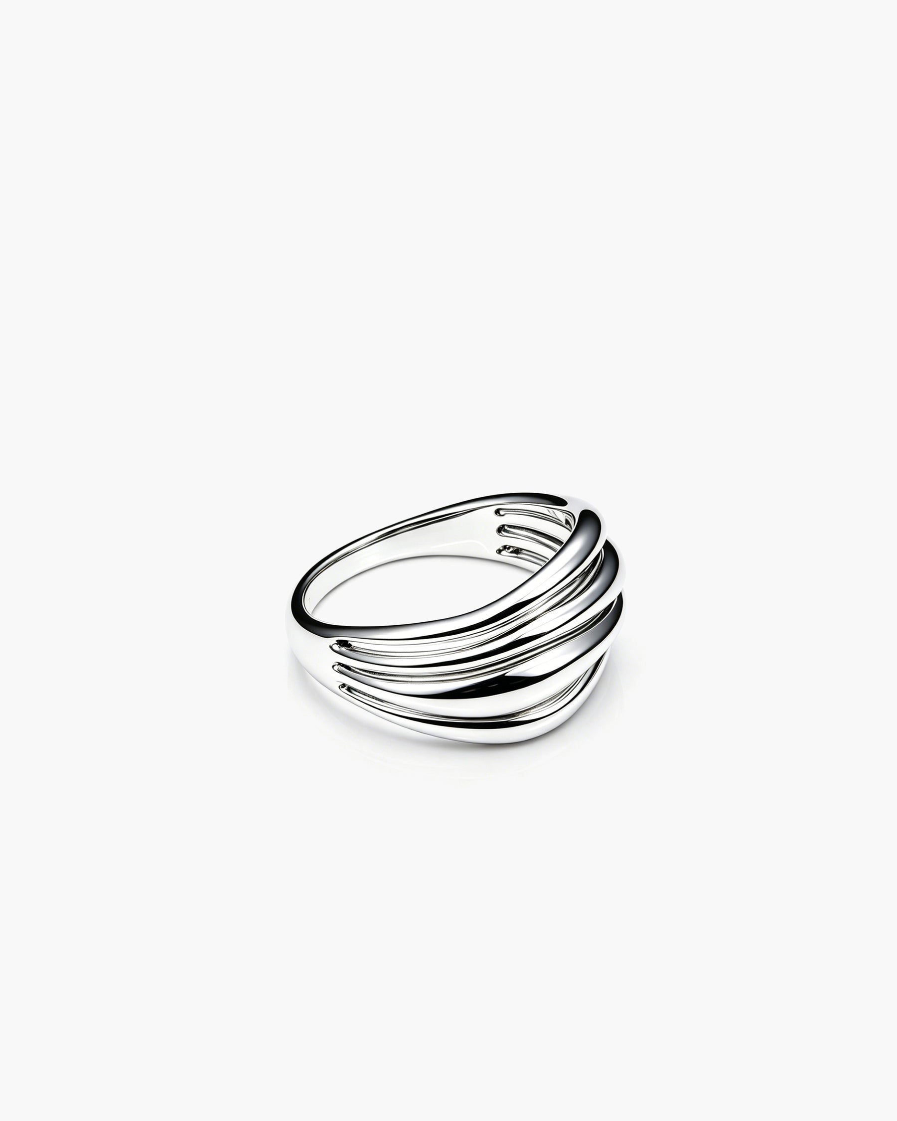 Luma Layer Ring - Sterling Silver Side Profile