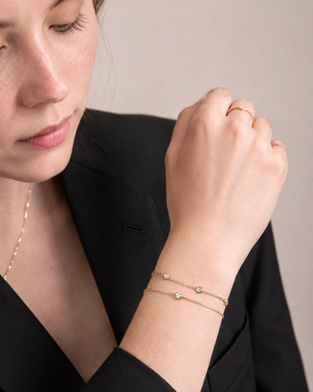 Fate Chain Bracelet - 14K Gold Lab Grown Diamond