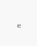 Diamond Stud 4 Prong 4.2mm Single - 14K Yellow Gold Lab Grown Diamond