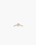 Diamond Curve Stud Single - 14K Yellow Gold Lab Grown Diamond