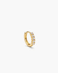 Diamond Hoop Mini Single - 14K Yellow Gold Lab Grown Diamond 