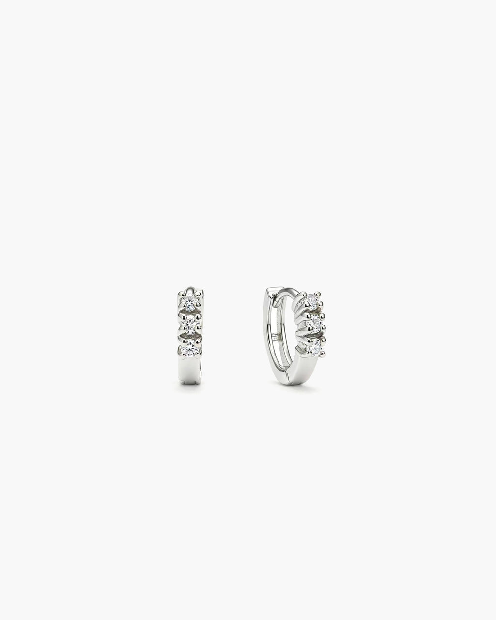 Trio Diamond Hoops - Sterling Silver Lab Grown Diamond  