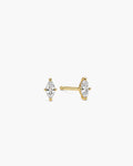 Marquise Diamond Studs - 18K Gold Vermeil Lab Grown Marquise Diamond
