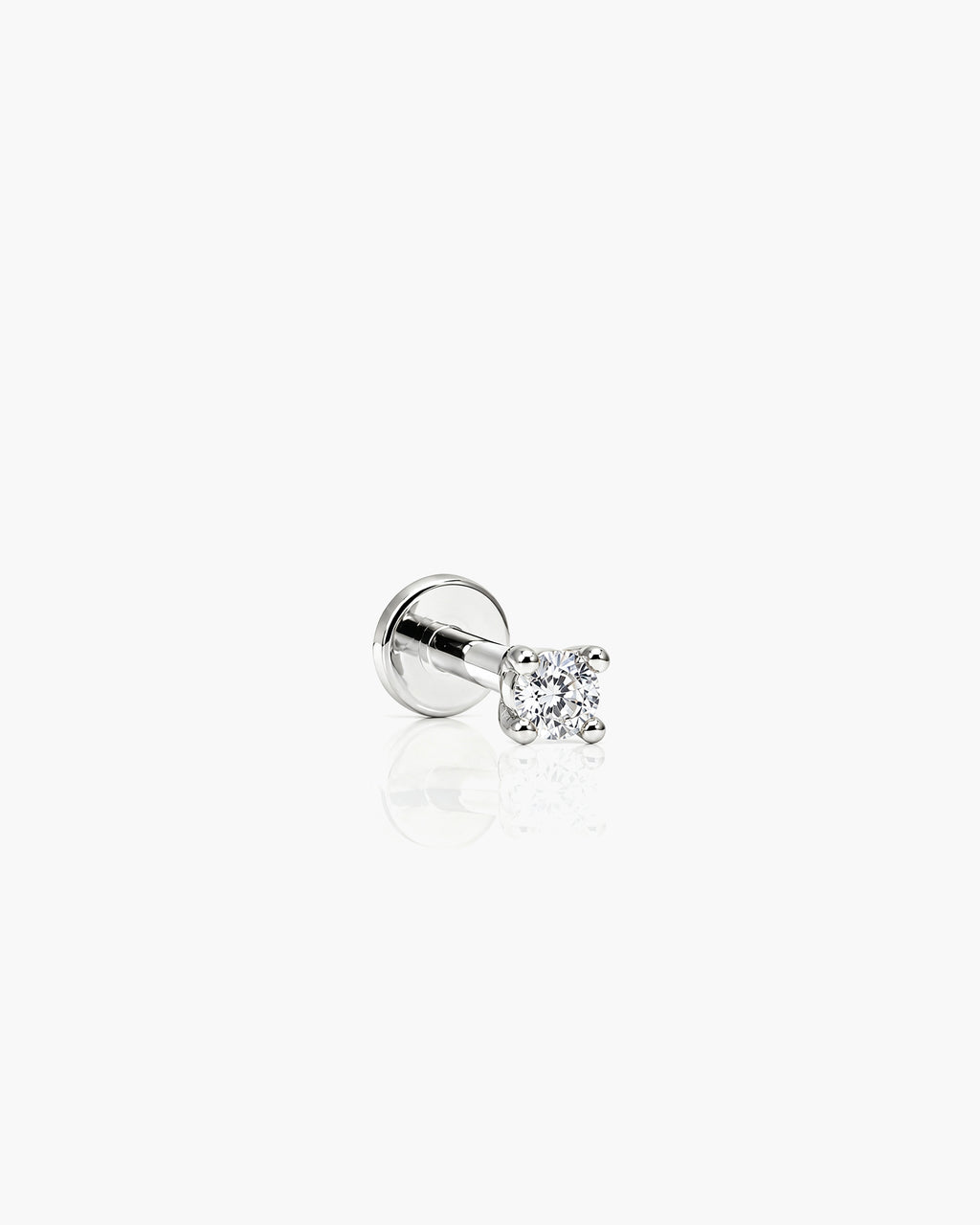 Babe Diamond Stud 2.3 Single - Titanium Lab Grown Diamond Side Profile