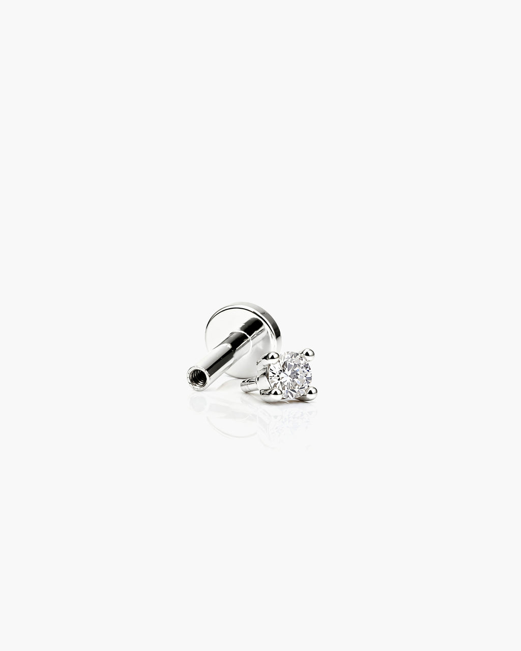 Babe Diamond Stud 2.3 Single - Titanium Lab Grown Diamond Split Profile