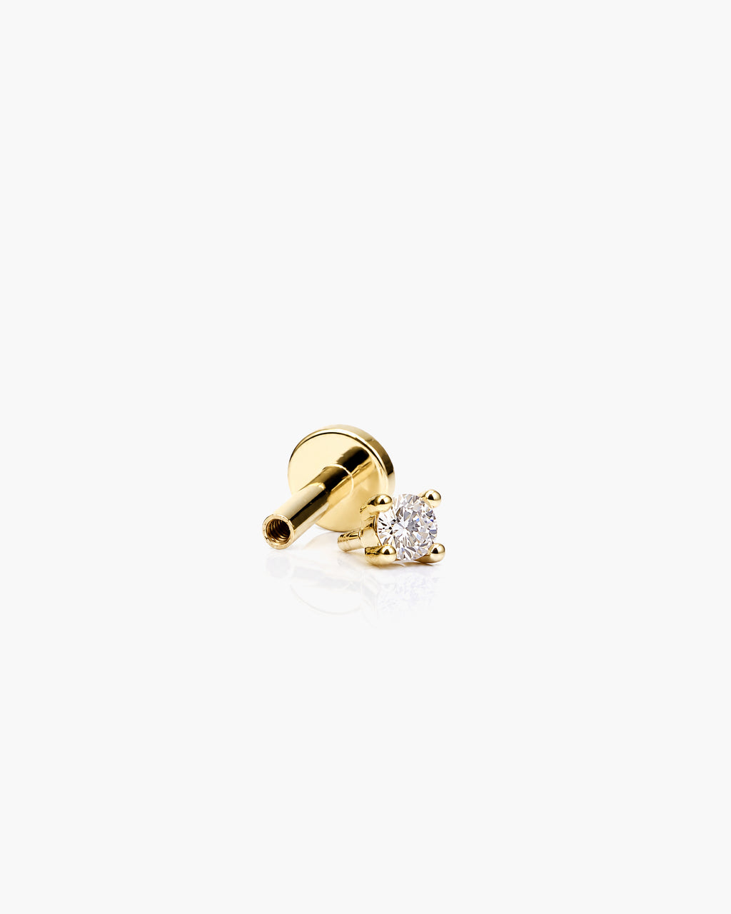 Babe Diamond Stud 2.3 Single - 18K Gold Vermeil Lab Grown Diamond Split Profile