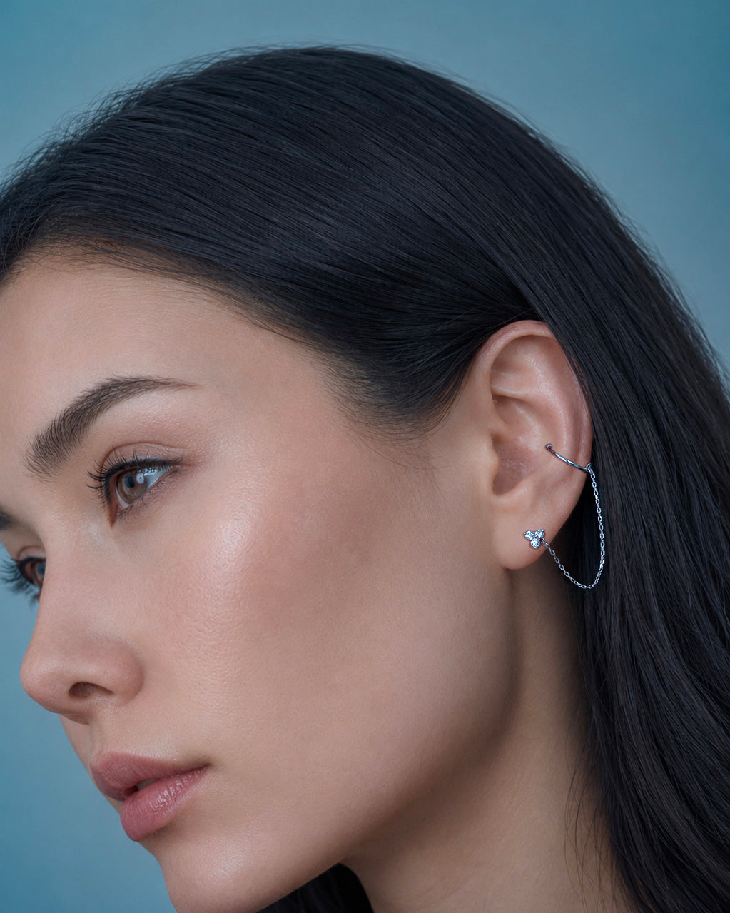 Trio Diamond Studs - Sterling Silver Lab Grown Diamond Lifestyle