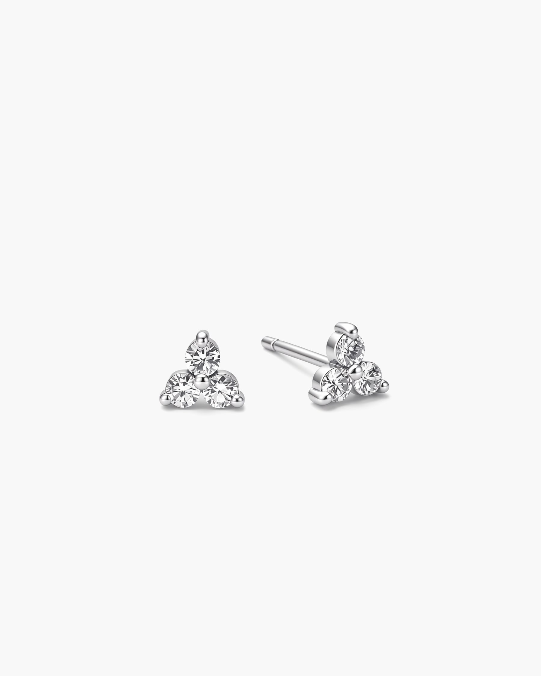Trio Diamond Studs - Sterling Silver Lab Grown Diamond
