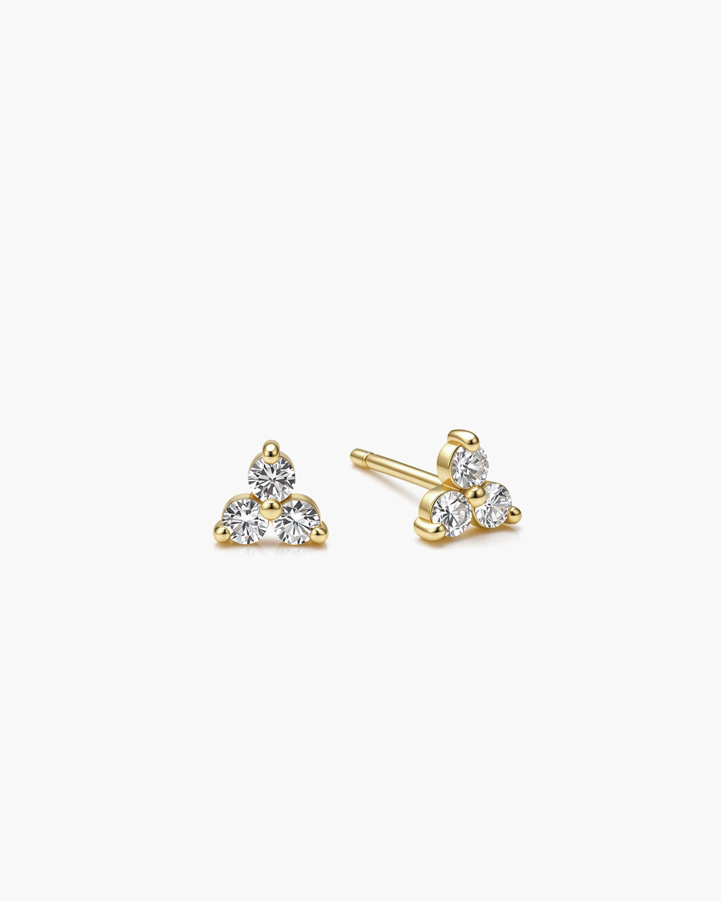 Trio Diamond Studs - 18K Gold Vermeil Lab Grown Diamond