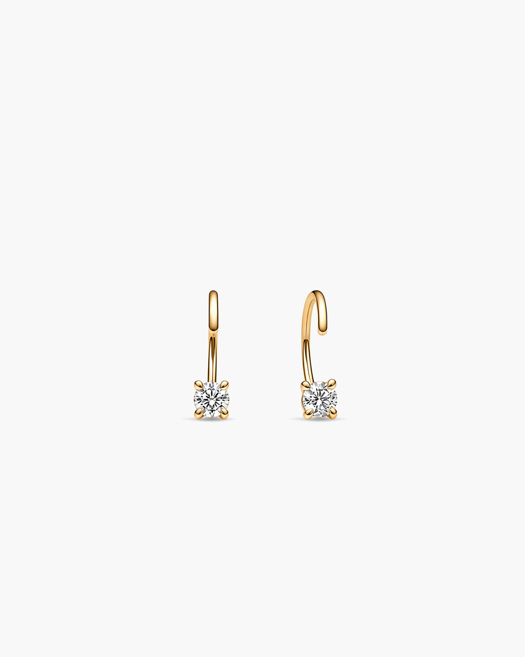 Diamond Open Hoops - 18K Gold Vermeil Lab Grown Diamond