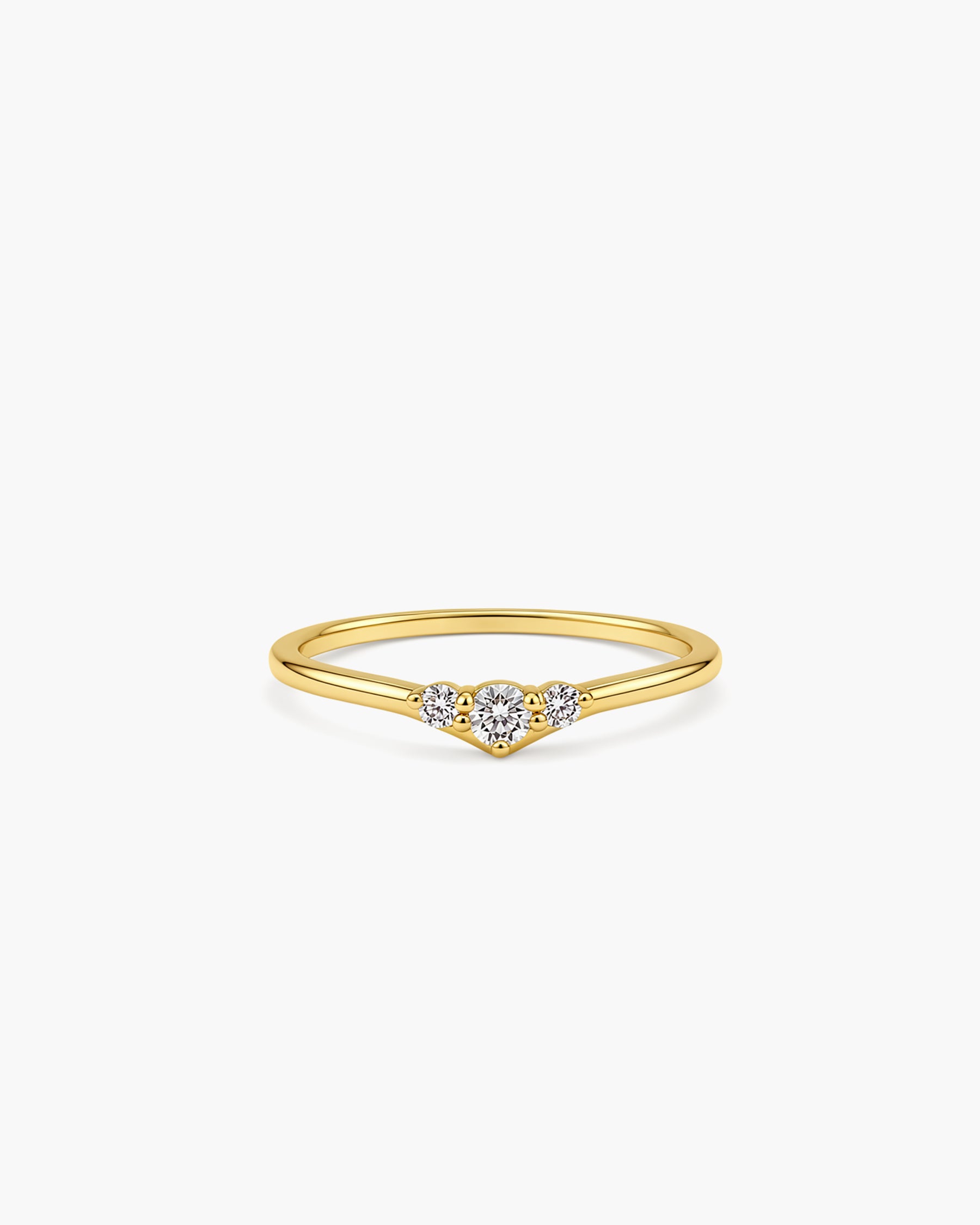 Contour Diamond Ring - 18K Gold Vermeil