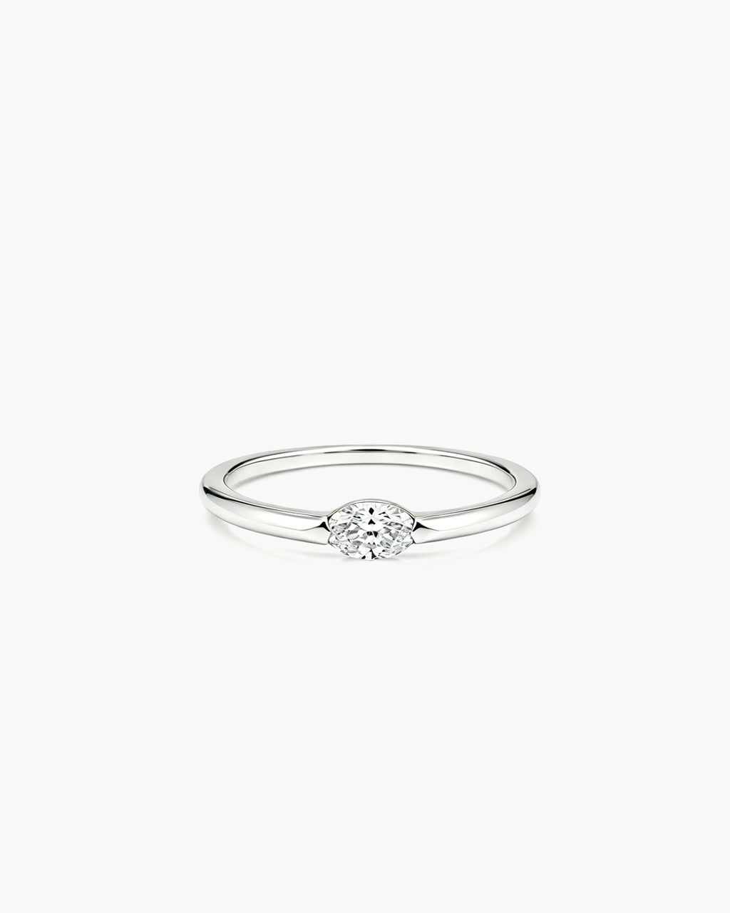 One Marquise Ring - Sterling Silver