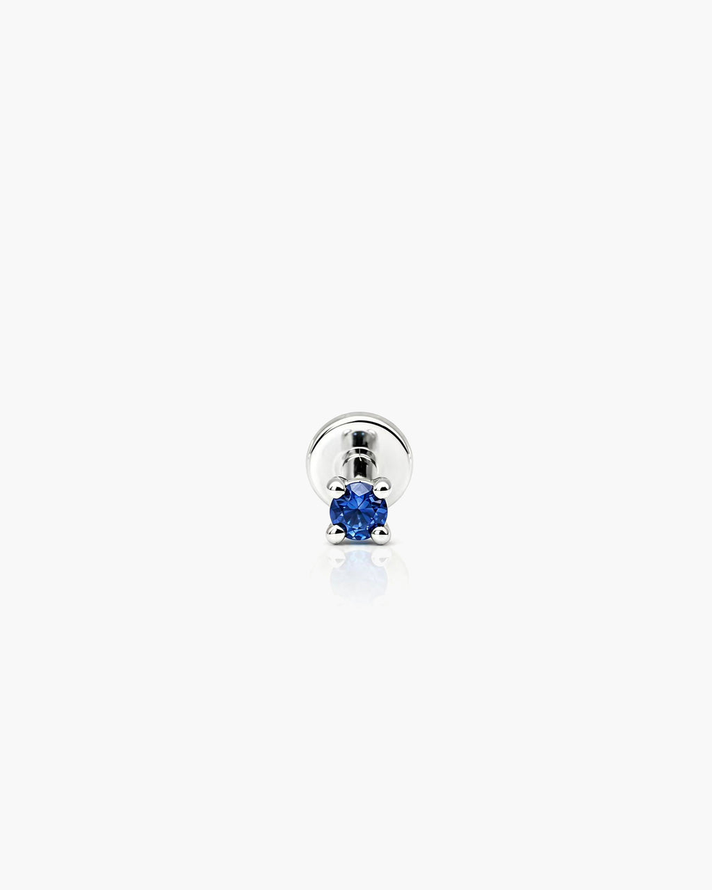 Babe Natural Sapphire Stud Single -Titanium Natural Sapphire