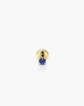 Babe Natural Sapphire Stud Single -18K Gold Vermeil Natural Sapphire