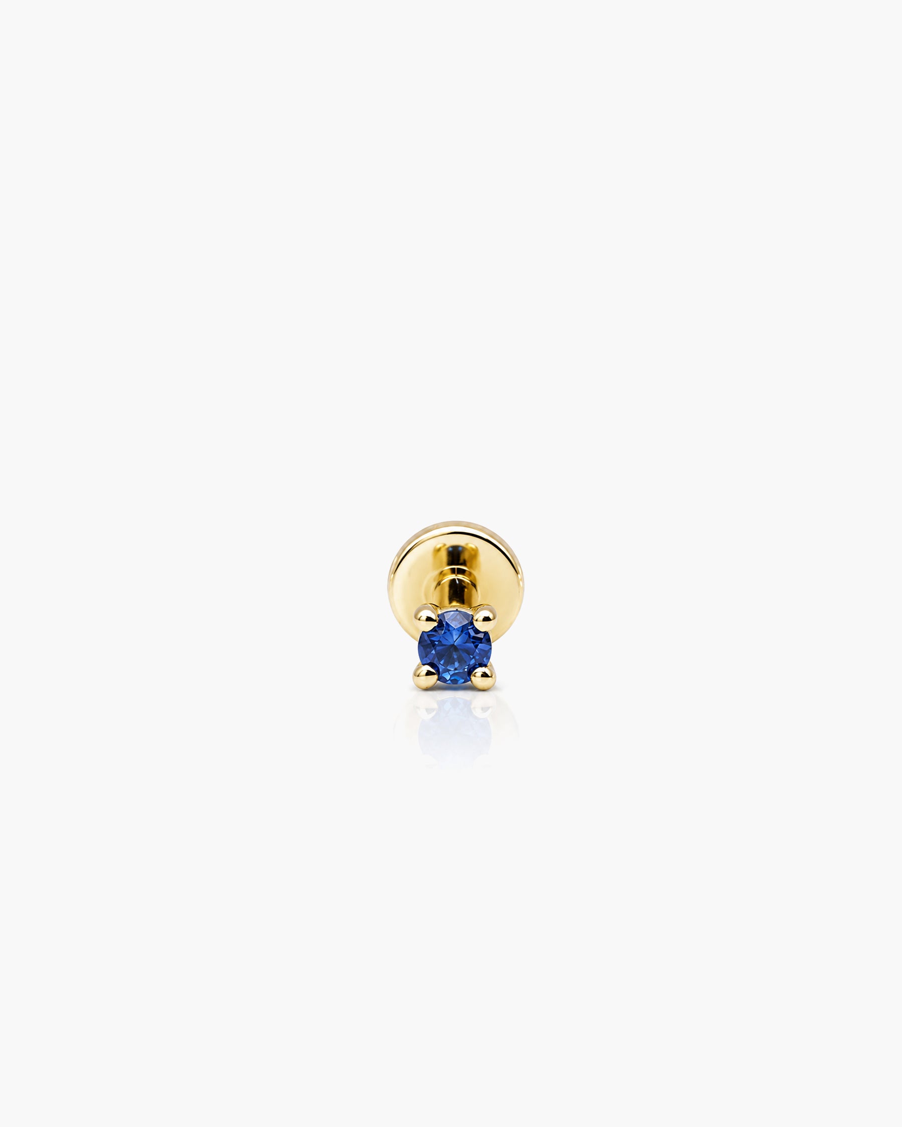 Babe Natural Sapphire Stud Single -18K Gold Vermeil Natural Sapphire