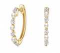 Diamond Pearl Hoops