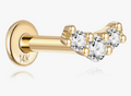 Mini Diamond Curve Stud