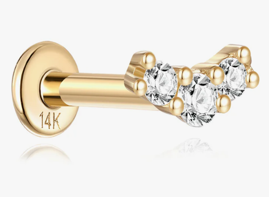 Mini Diamond Curve Stud