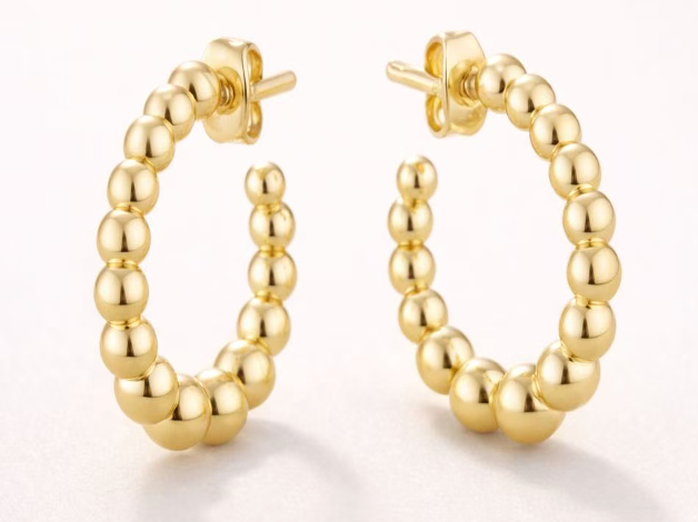 Bead Hoop Studs