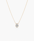 Lumi Pear Diamond Necklace - 14K Yellow Gold Lab Grown Diamond
